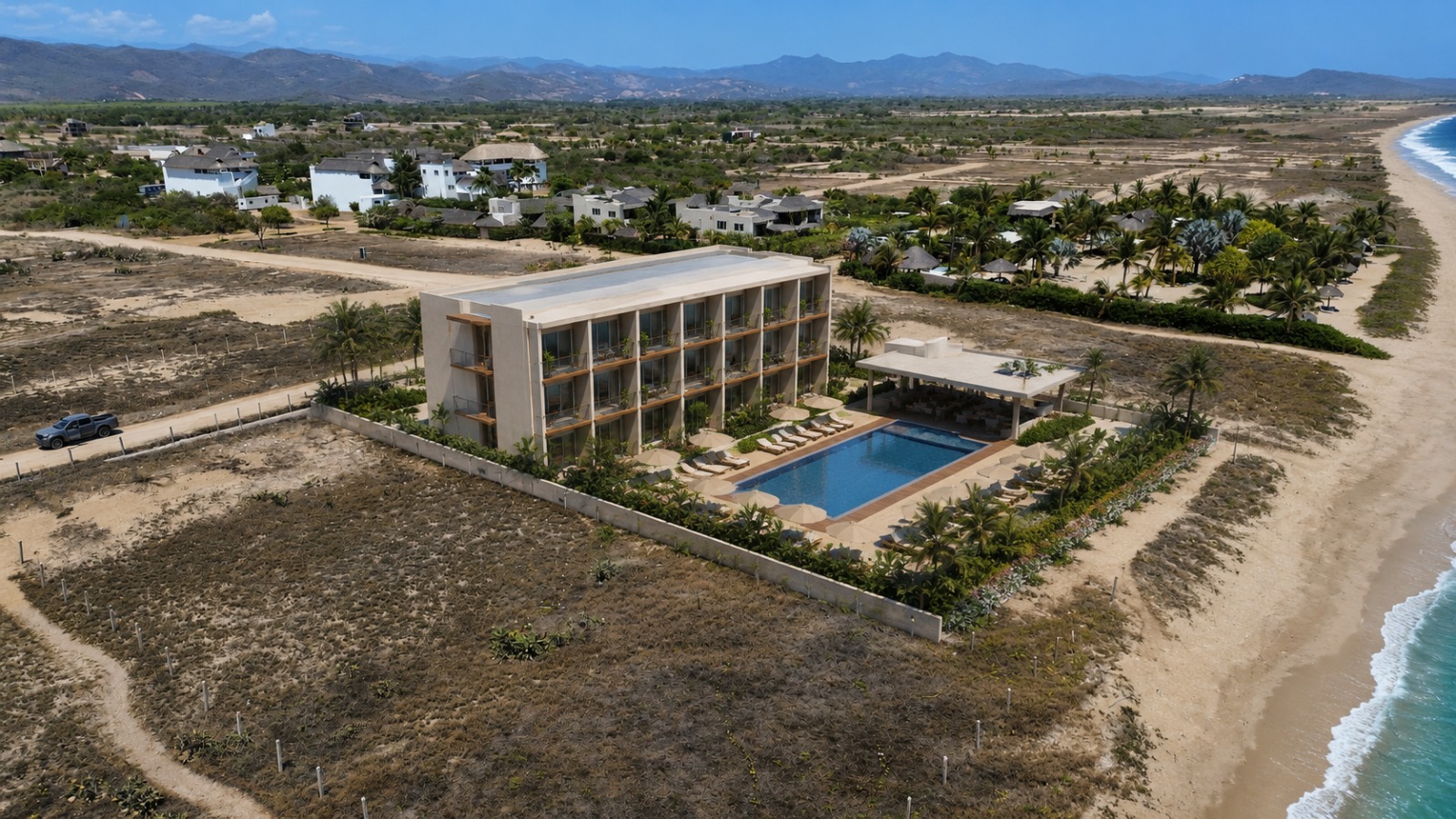 Real Palmarito Beachfront Drone View